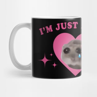 sad hamster meme i'm just a girl Mug